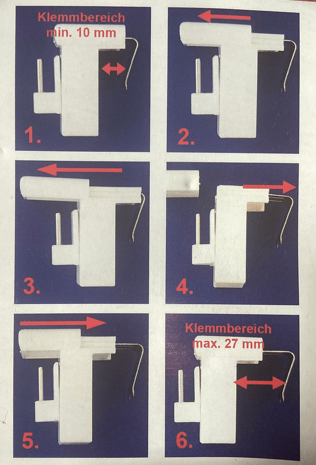 Crochet universel réglable pour fenêtre (10-27mm) 